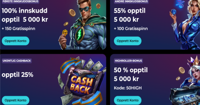 HighFly Casino banner med bonuser